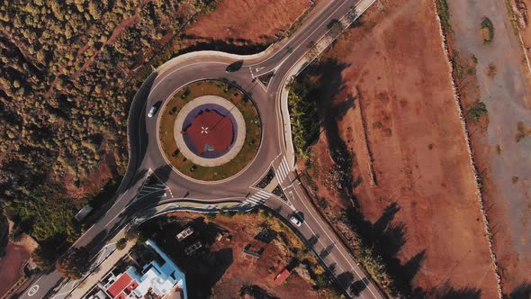 Drone view of city roadway alt