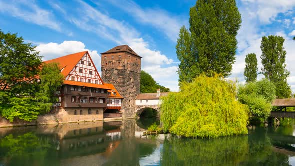 Old town by river alt