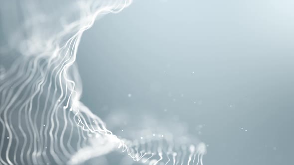 Clean White Distorted Particle Lines Abstract Background alt
