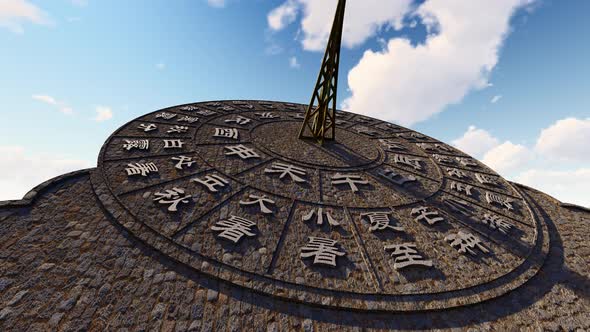 Sundial Time Elapses And Time Changes Delay Photography