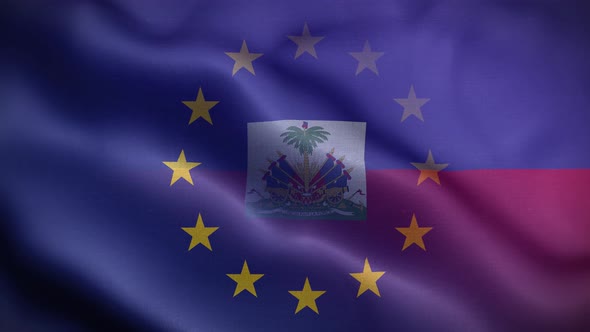 EU Haiti Flag Loop Background 4K