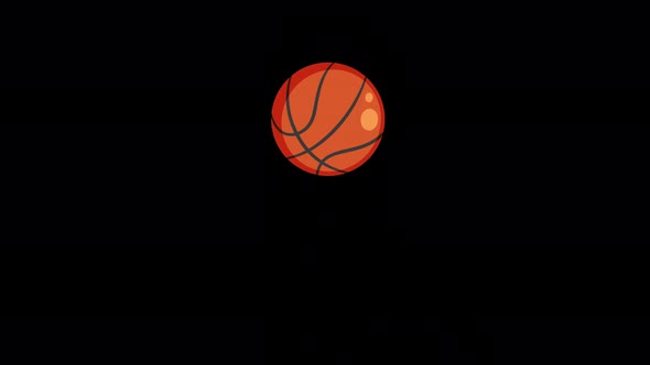 Basketball Punching 2D Animation Alpha 4K, Motion Graphics | VideoHive