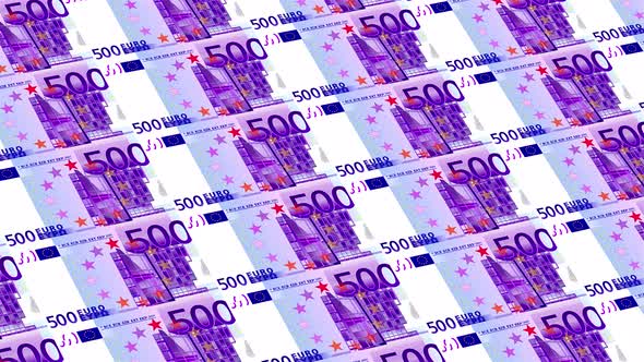 500 Euro Note Money Loop Background 4K 06
