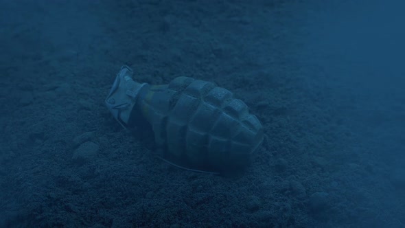 Grenade On Battle Field In The Dark alt