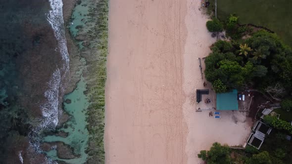 Birds eye view along Nyang Nyang beach Bali alt