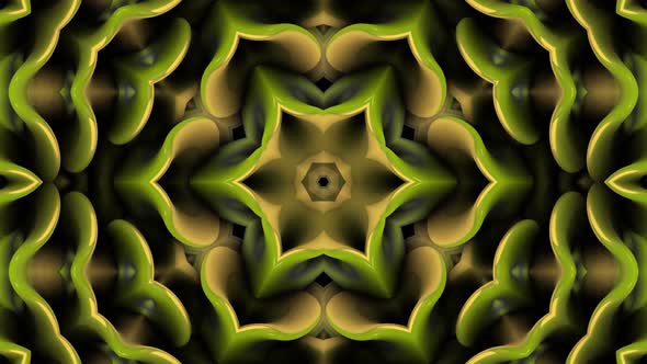 3D Green Kaleidoscope Background alt
