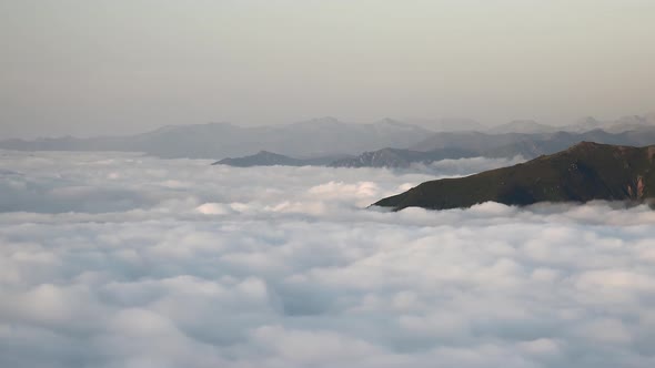 Sea of Clouds Landscape From Mountain Peak at Above the Clouds alt