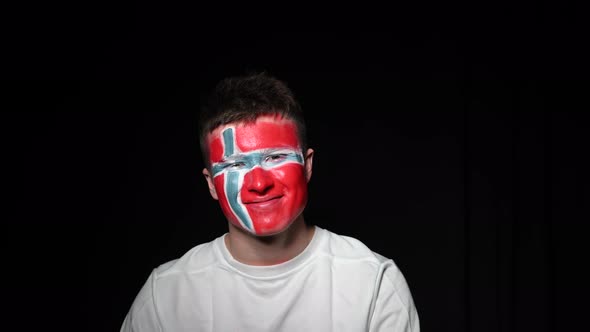 Happy Fan Celebrate Victory of His Team alt