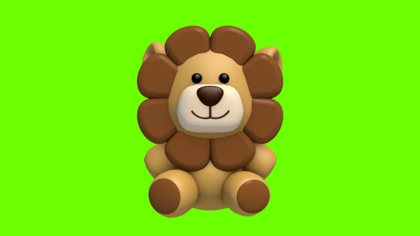 Lion 3D 360 degree spin – Looped