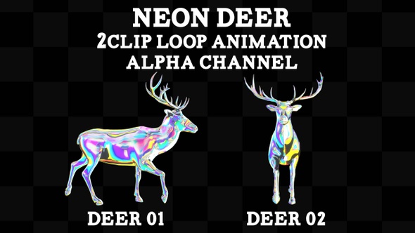 Neon Deer 2Clip Loop