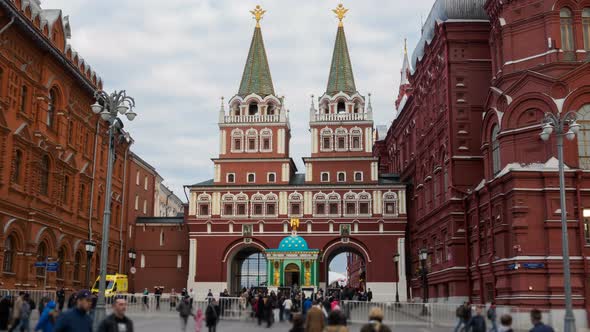 Iberian Gate and Chapel. Day view. Moscow.