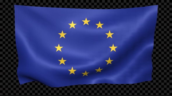 European Union Flag Waving Looped alt