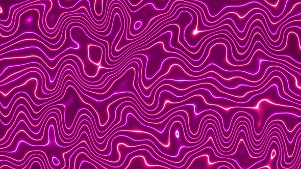 pink color neon line wave background animation. Vd 2089