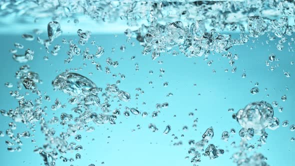 Super Slow Motion Shot of Bubbles in Water at 1000Fps alt