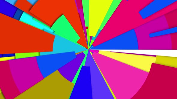 Abstract Radiating Multi Color Wheel Loop
