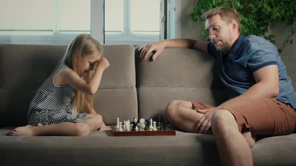 Chess game with a child