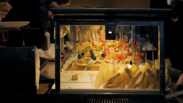 Tapas Bar in San Sebastian with Delicious Pintxos the Traditional Appetizers of the Basque Country alt