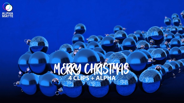 Glass Balls Revealing Merry Christmas
