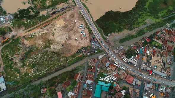 Dar es salaam flood scene occurred due to the heavy rainfall alt