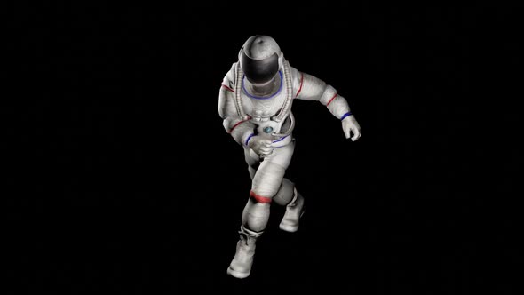 Astronaut trying to walk on the moon