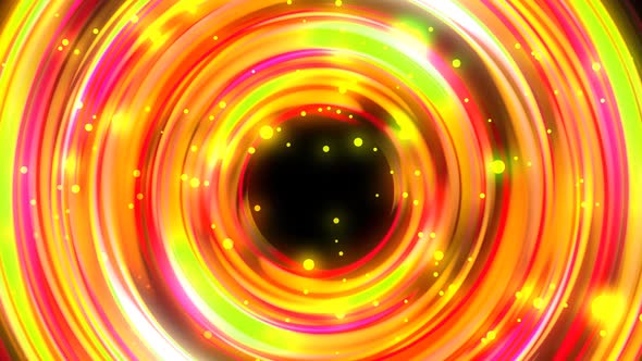 Abstract Glowing Circle Motion Graphics Particle Background Animation