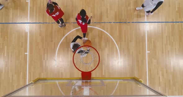 Women's Basketball Training Game the Confrontation of Two Team of Basketball Players Active Game alt