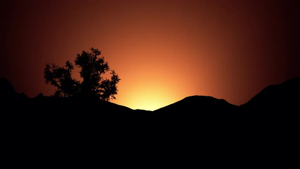 Sunrise over the desert