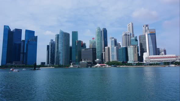 Time lapse of Building in Singapore city alt