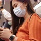 Young asian woman cover mouth , wear medical face mask to protect viruses - VideoHive Item for Sale