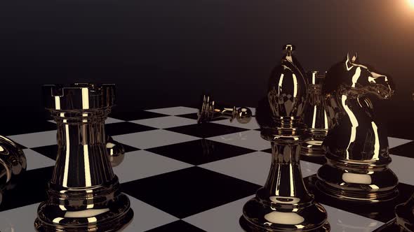 3D Golden Chess 4K