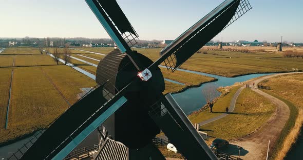 Kinderdijk Aerial 4K