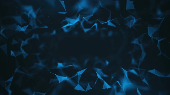 Blue Loopable Plexus Digital Dynamic Background