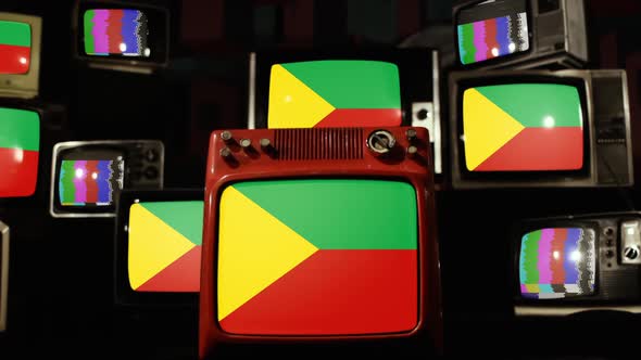 Flag of Zabaykalsky Krai, Russia, and Vintage Televisions.