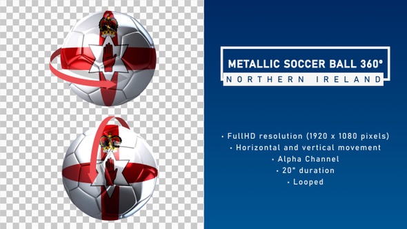 Metallic Soccer Ball 360º - Northern Ireland