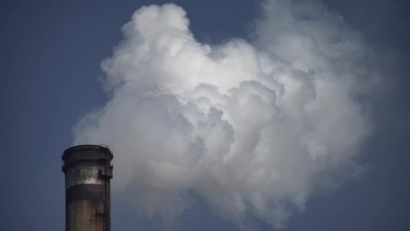 Smoke Comes From the Chimney. Air Pollution. Ecology. Kyiv. Ukraine. alt