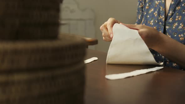 Woman working in a studio alt