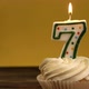 Cupcake With Number 7 Candle - VideoHive Item for Sale