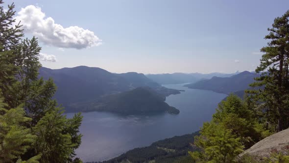 Great Central Lake Lookout at the Summit of Thunder Mountain, Vancouver Island, BC, Canada alt