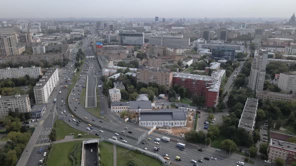 Moscow panorama aerials