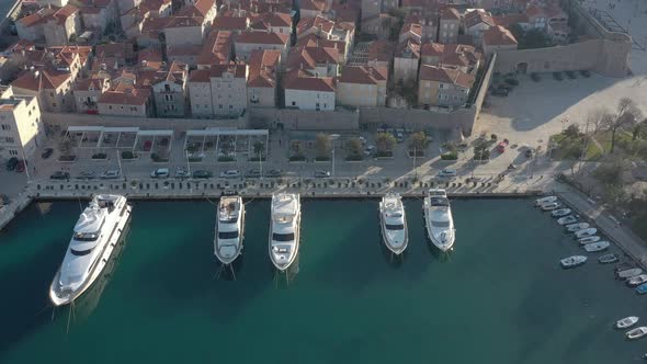 Ancient Balkan town bird's-eye view