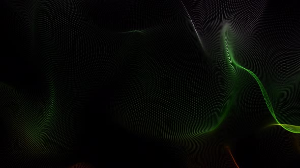 Green Red Color Fluid Particle Liquid Motion Wave alt