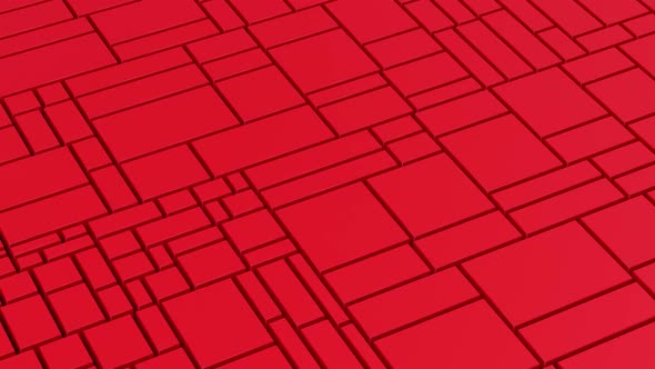 Cubic Shape Abstract Background Red