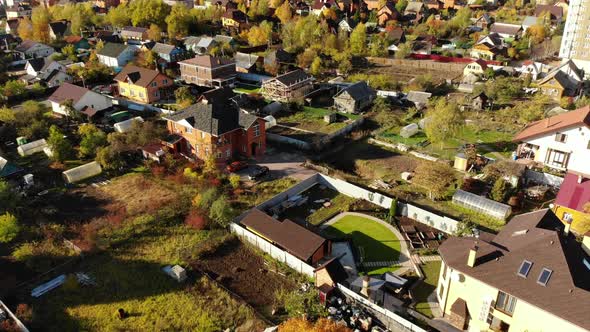 Village in Moscow Region in Autumn, Russia