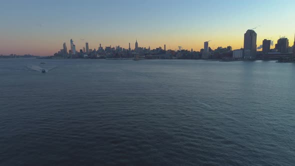 Manhattan Cityscape in the Morning. New York City, Aerial View alt