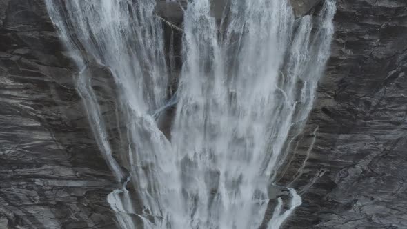 Aerial shot of Waterfall