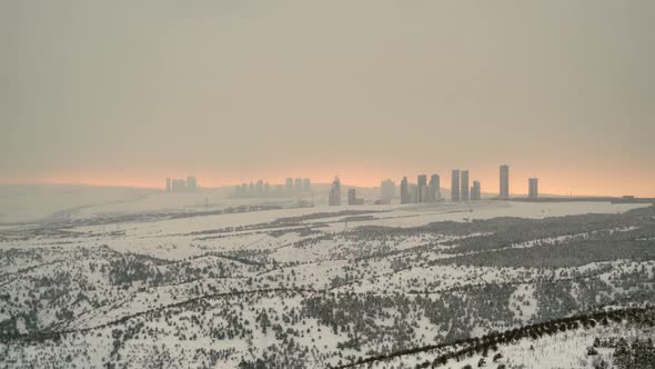 8K Snowy Winter Landscape In Countryside alt