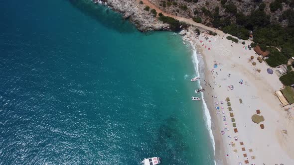 View of Gjipe Beach Albania alt