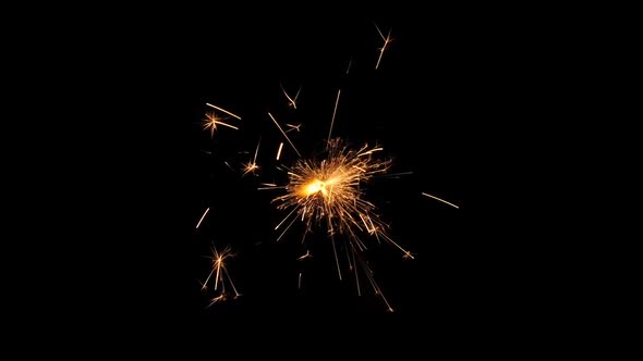 Burning Sparkler Close Up