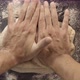 Baker&#39;s hands kneading bread dough from a top view or pov. - VideoHive Item for Sale