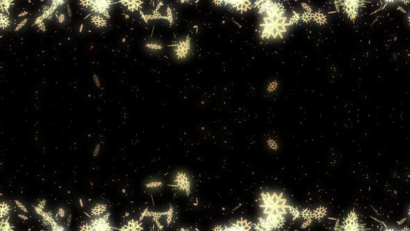  Golden Snowflakes Frame Alpha alt